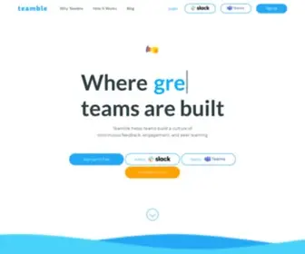 Teamble.com(#1 Employee Feedback and Performance App on Slack and Teams) Screenshot