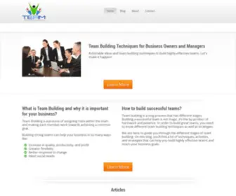 TeambuildingWorld.com(Team Building Techniques for Business Owners) Screenshot