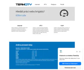 Teamcity.cz(Stabilní Internet a TV až k Vám domů) Screenshot