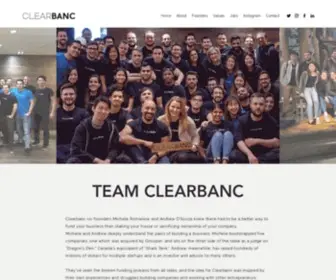 Teamclearbanc.com(Team Clearbanc) Screenshot