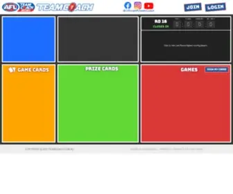 Teamcoach.com.au(AFL Trading Card games where you are the coach) Screenshot