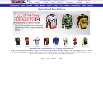 Teamcosportswear.com(Teamco Sportswear) Screenshot