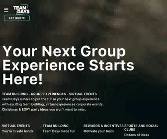 Teamdays.com.au(Corporate Events) Screenshot