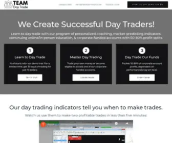 Teamdaytrade.com(We Create Successful Traders w/ Education) Screenshot