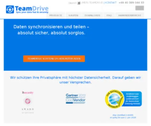 Teamdrive.net(Sync your data fast and securely) Screenshot