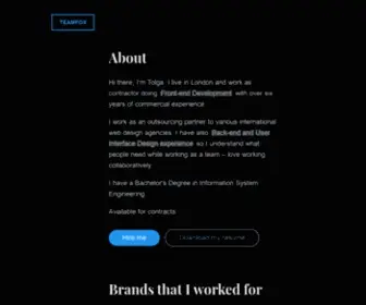 Teamfox.co(Hire freelance contractor front) Screenshot