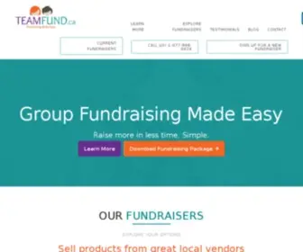 Teamfund.ca(Food Fundraisers for Schools) Screenshot