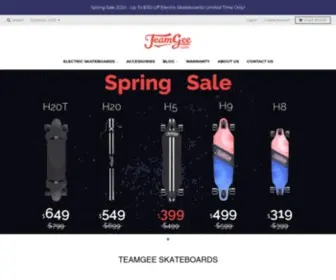 TeamGee.com(Teamgee Skateboard) Screenshot