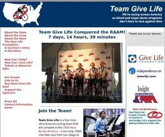 TeamGivelife.org(Team Give Life) Screenshot