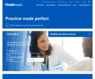 Teamhealth.com(Physician Services for Facilities) Screenshot