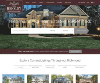 Teamhensley.com(Team Hensley Real Estate Agents in Midlothian VA serving Metro Richmond & Midlothian Homes for Sale) Screenshot
