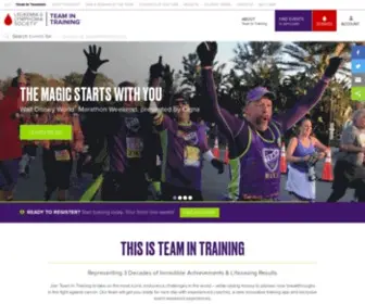 Teamintraining.org(Team In Training) Screenshot