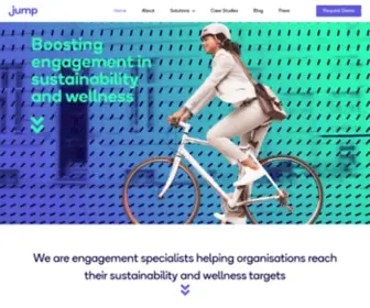 Teamjump.co.uk(Boosting engagement in sustainability and wellness) Screenshot