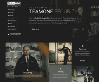 Teamonesecurity.dk(Team One Security) Screenshot