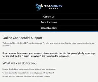 Teamoneymedia.com(Tea Money Media Customer Support) Screenshot