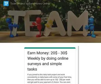 Teamproject.cf(Team Project to Earn Money Online) Screenshot