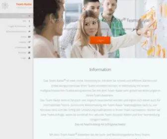 Teamradar.de(Team-Radar Teamtraining und Teamanalyse, Teamdiagnose mit Erfolgsnachweis) Screenshot