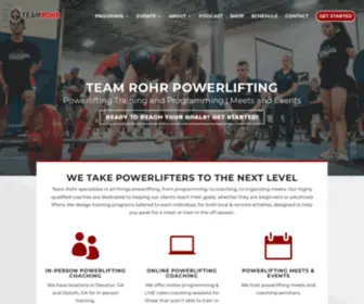 Teamrohr.com(Team Rohr Powerlifting) Screenshot