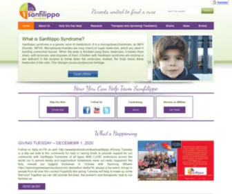 Teamsanfilippo.org(Parents united to find a cure or treatments) Screenshot