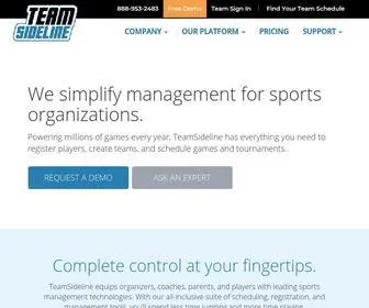 Teamsideline.com(Online Sports League Management Software for Teams) Screenshot