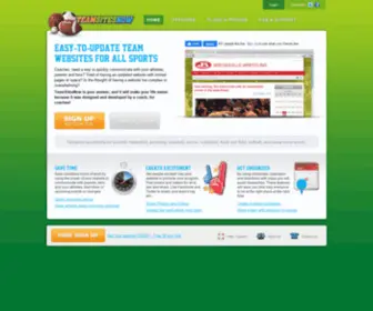Teamsitesnow.com(Team Sites Now provides easy to update websites for sports teams) Screenshot