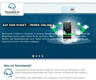 Teamspeak.de(TS-Server und aktuelle TS-Downloads bei) Screenshot