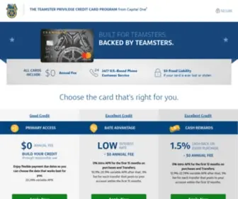 Teamstercardnow.com(Teamster Privilege Credit Card from Capital One) Screenshot