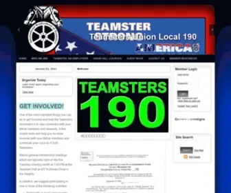 Teamsters190.com(Teamsters Union Local 190) Screenshot