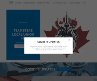 Teamsters419.ca(Teamsters Local Union 419) Screenshot