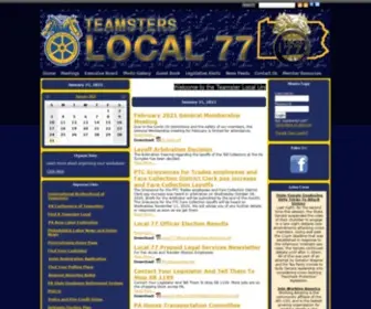 Teamsters77.org(Teamsters Local 77) Screenshot