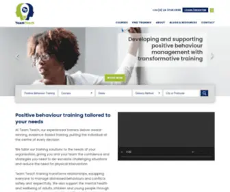 Teamteach.co.uk(Training in positive behaviour management) Screenshot