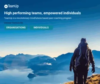 Teamup.co(A revolutionary and affordable coaching approach to improve personal growth) Screenshot