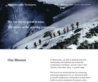 Teamworthy.com(Teamworthy Ventures) Screenshot