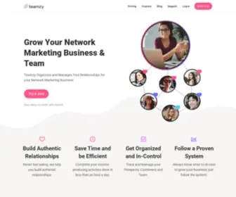 TeamZy.com(CRM for Network Marketers) Screenshot