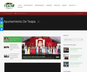 Teapa.gob.mx(Con Voluntad De Servir) Screenshot