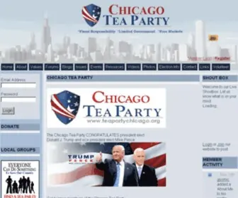 Teapartychicago.org(Chicago Tea Party About) Screenshot