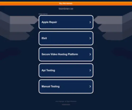 Teardown.se(Dit domein kan te koop zijn) Screenshot