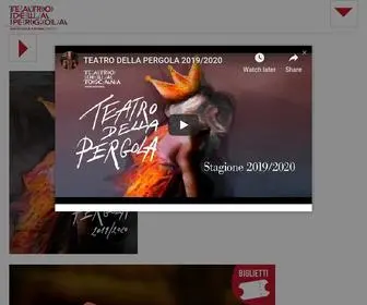 Teatrodellapergola.com(Fondazione Teatro della Toscana (Teatro Nazionale)) Screenshot