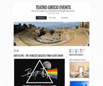 Teatrogrecotaormina.com(Find out what's on this year at Teatro Greco Taormina Sicily Greek Theatre) Screenshot