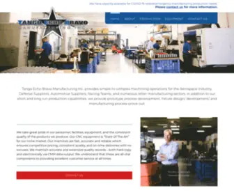 Teb-MFG.com(Provides simple to complex machining operations for the Aerospace Industry) Screenshot
