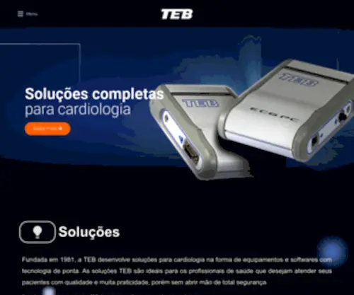 Teb.com.br(As soluções mais completas para cardiologia) Screenshot