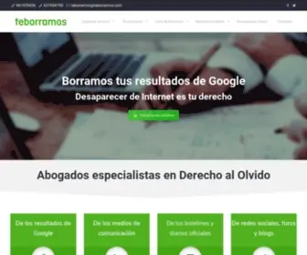 Teborramos.com(▷ Elimina tus datos de Google) Screenshot