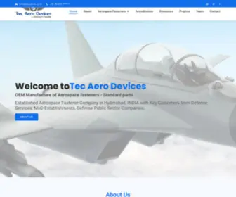 Tecaero.in(Tec Aero Devices Aerospace Fastener Company in Hyderabad) Screenshot