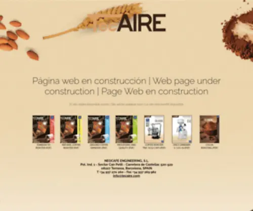 Tecaire.com(Especialistas en procesamiento de café y cacao) Screenshot