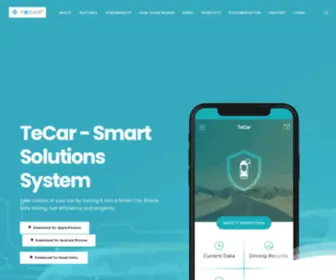 Tecar.com.co(TeCar provides vehicle solutions which consists of products and services to make vehicles smart) Screenshot