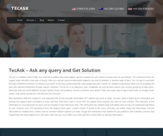 Tecask.com(Online IT Technical Support) Screenshot