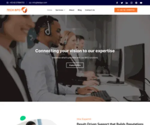 Tecbpo.com(Professional Business Process Outsourcing Services) Screenshot