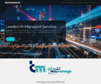 Teccmanage.com(Leaders in Managed Services) Screenshot