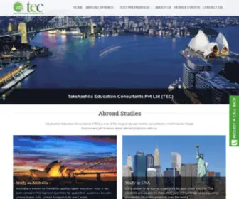 Tec.edu.np(Takshashila Education Consultants Kathmandu) Screenshot