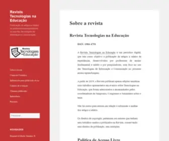 Tecedu.pro.br(Revista Tecnologias na Educação) Screenshot